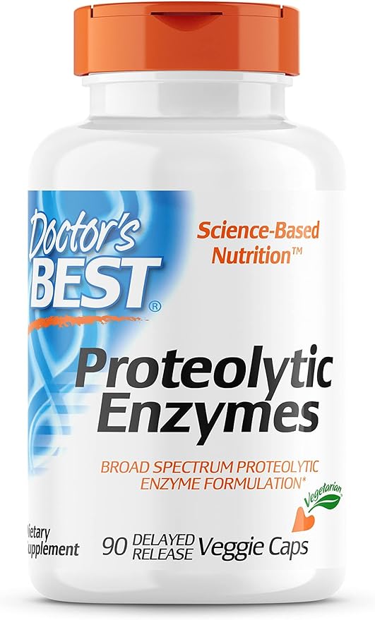 Doctor's Best Proteolytic enzymes, digestion, Muscle, 90 Veggie