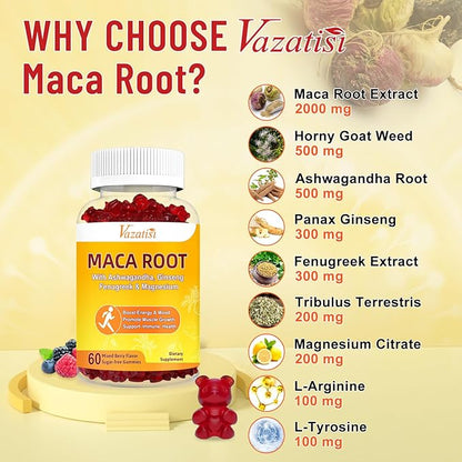 2 Pack 2000 mg Maca Root 120 Vegan