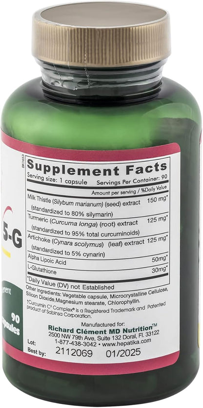 Hepatika V5-G with L-Glutathione Dietary Supplement 90 Capsule