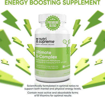 Ultimate B Complex, 120 Vegetarian Capsules- Certified Kosher
