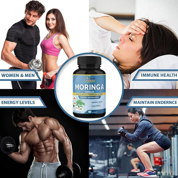 Organic Cadane Moringa Extract Capsules 6450mg, 3 Months 90 Capsules