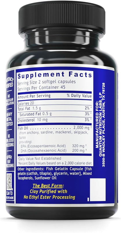 QNL Quantum EPA/DHA Softgels Omega-3 Fish 90 Softgel