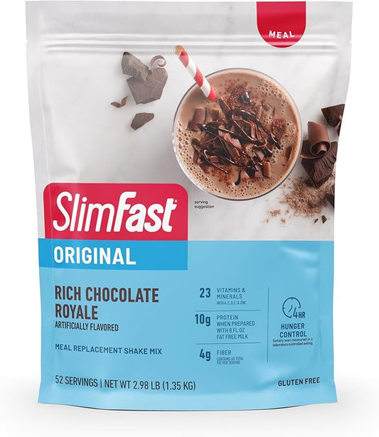 SlimFast Meal Replacement Powder, Original Rich 10g of 52 Servings