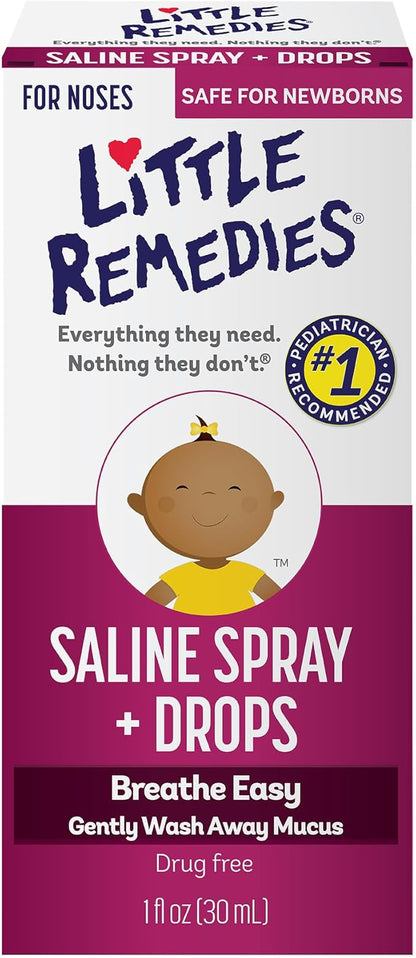 Little Remedies Noses Saline Spray Drops, 1 Fl