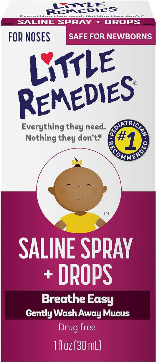 Little Remedies Noses Saline Spray Drops, 1 Fl