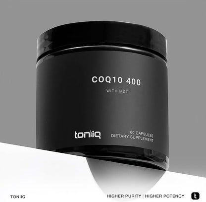 Ultra High Purity CoQ10 400mg 98% Purified CoQ10 Supplement Q10 -Bioavailable -60 Veggie