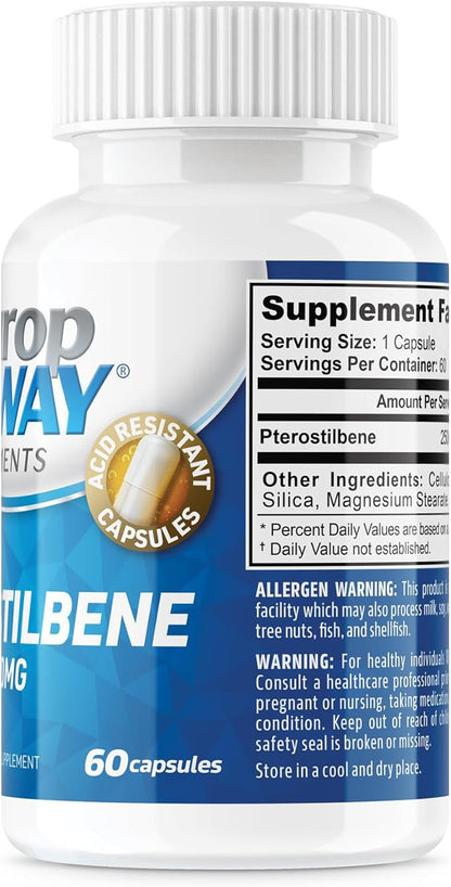 NeuropAWAY Elements Pterostilbene (60 250mg Acid 3pack
