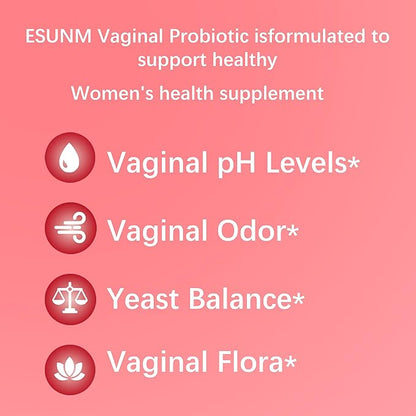 Women's Vaginal Health Supplement,Vaginal Probiotics for Women pH Balance Prebiotics & Lactobacillus Probiotic,Promote Healthy Vaginal Odor & Vaginal Flora, 60 Count