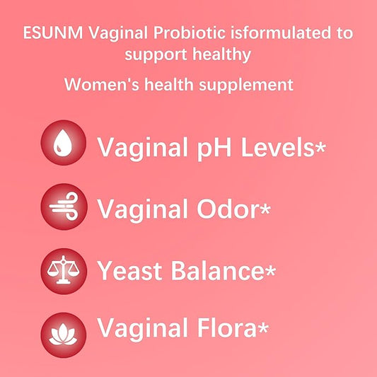 Women's Vaginal Health Supplement,Vaginal Probiotics for Women pH Balance Prebiotics & Lactobacillus Probiotic,Promote Healthy Vaginal Odor & Vaginal Flora, 60 Count