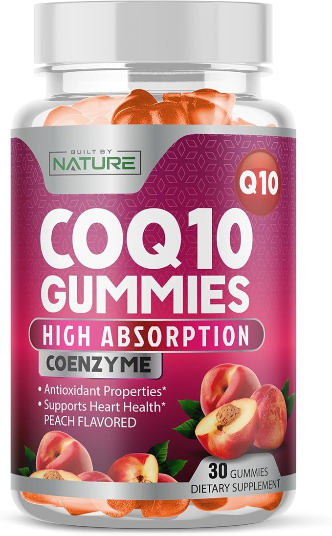 CoQ10 100mg Gummies, High Absorption Coenzyme Q10 Gummy, 30 Pectin