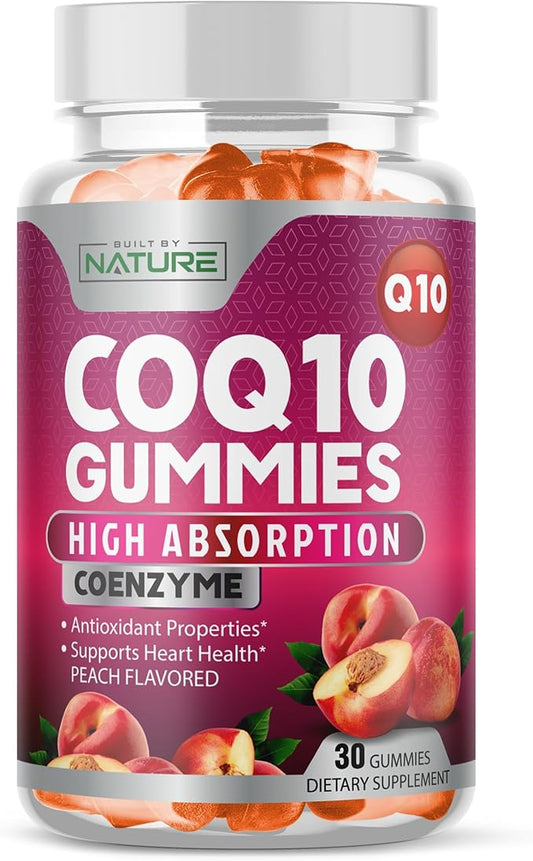 CoQ10 100mg Gummies, High Absorption Coenzyme Q10 Gummy, 30 Pectin