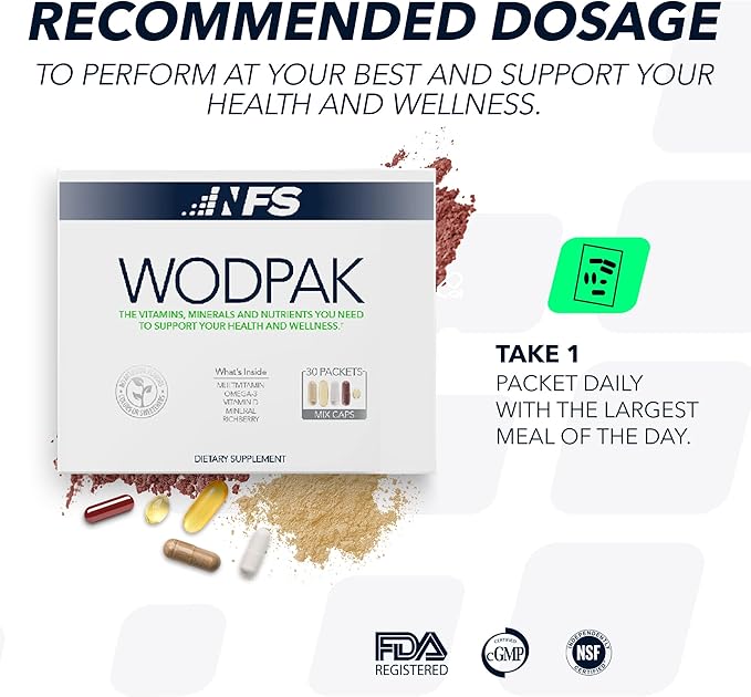 NF Sports WodPak Complete Daily Multivitamin D3, Zinc, 3, 30 30 Servings 1)
