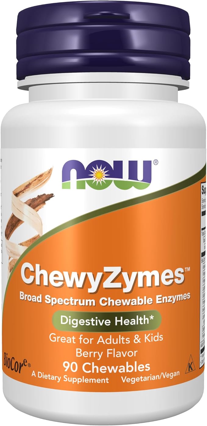 NOW Supplements, ChewyZymes, Broad Spectrum Chewable 90 Chewables