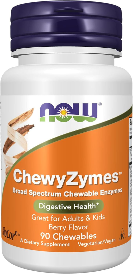 NOW Supplements, ChewyZymes, Broad Spectrum Chewable 90 Chewables