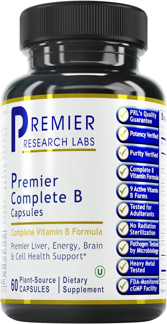 Premier Research Labs Complete B: Vitamin 9 Active 60 Capsules
