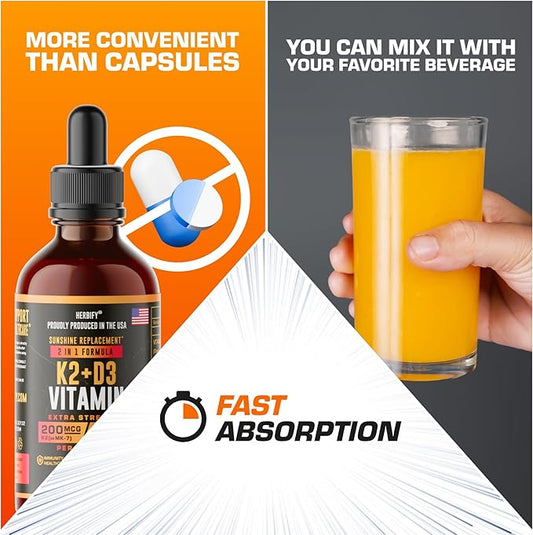 Vitamin D3 K2 Drops – Liquid D3 K2 K2 Mt D3 10000 10000 Iu K2 Drops 2 oz