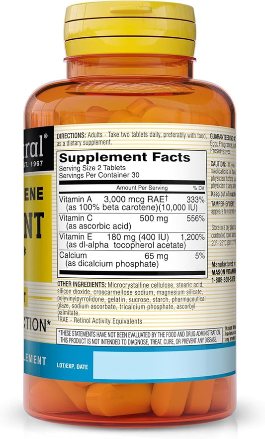 MASON NATURAL Vitamin E, C & 60 Tablets