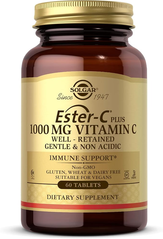 Solgar Ester-C Plus 1000 mg Vitamin 60 Tablets 60 Servings