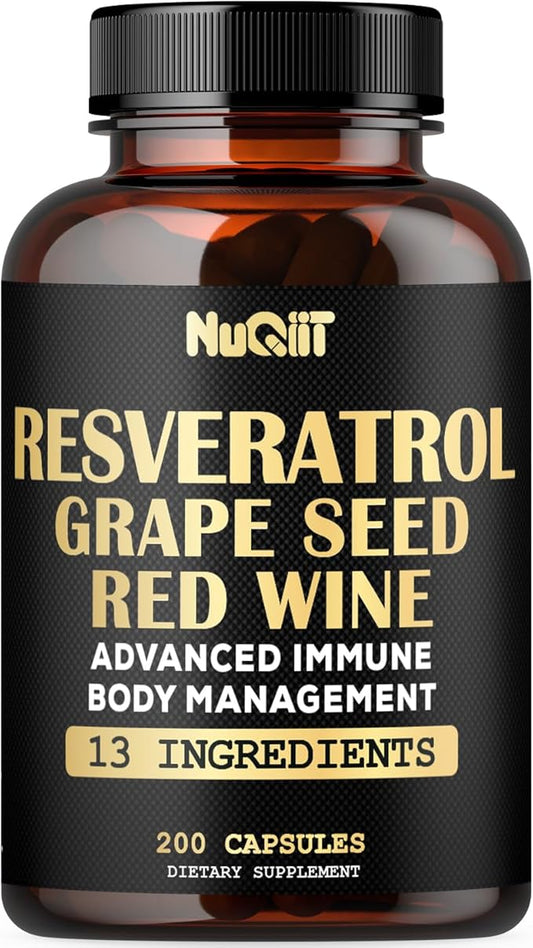 Extract 30:1 Trans Resveratrol Supplement 1000mg 200 Capsules 100 Servings
