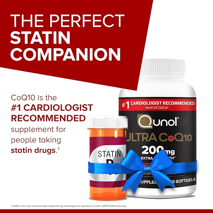 Qunol CoQ10 200mg Softgels, Ultra CoQ10 Q10 Supplements 90 Count
