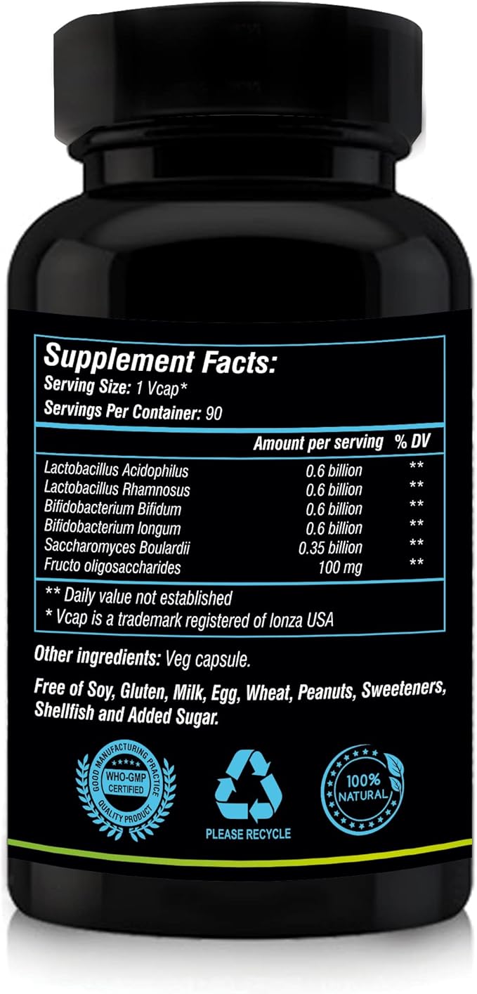 Pre-Pro Biotics 90 Veggie Capsules, Dietary Supplement for Healthy System, Vitamin Capsules for Men, Women and Adults, Multivitamins Capsules, Vitamin Supplements.