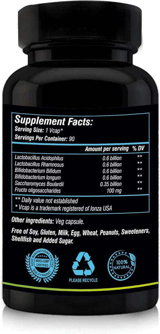Pre-Pro Biotics 90 Veggie Capsules, Dietary Supplement for Healthy System, Vitamin Capsules for Men, Women and Adults, Multivitamins Capsules, Vitamin Supplements.