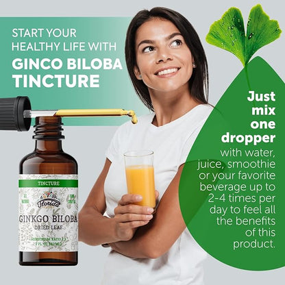 Ginkgo Biloba Tincture Organic Ginkgo Biloba 2 oz