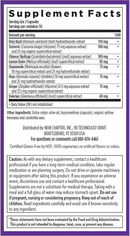 New Chapter Sleep Aid – Zyflamend 60 Count