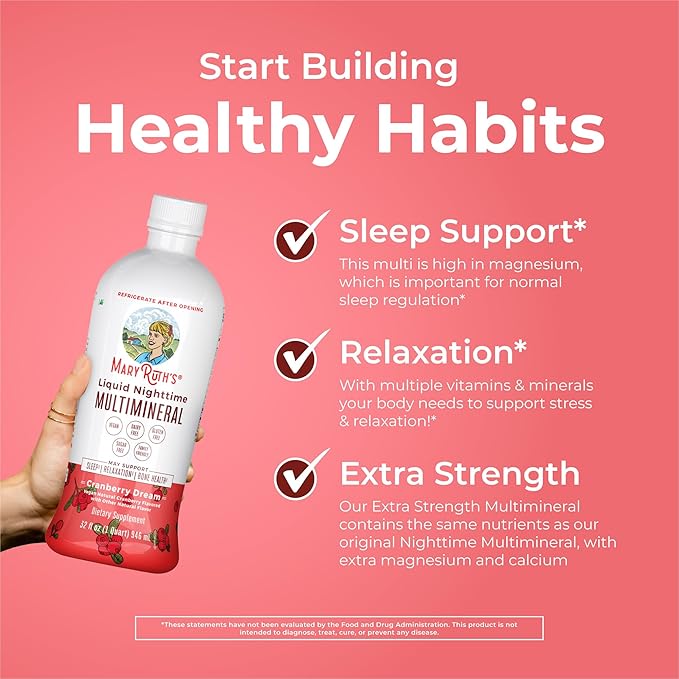 Nighttime Liquid Multimineral Sleep Supplement 4 Flavors 32 Servings