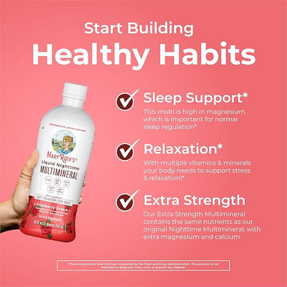 Nighttime Liquid Multimineral Sleep Supplement 4 Flavors 32 Servings