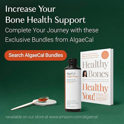 ALGAECAL - Calcium Supplement with Strontium, K2 MK7 MK7 (100mg) (100mg) & D3 (1600 (1600 IU) (250mg)& Trace 3 Months