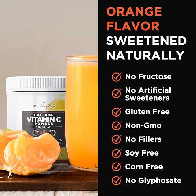 Livingood Daily High Dose Vitamin C 2,600mg Ascorbic 30 Servings