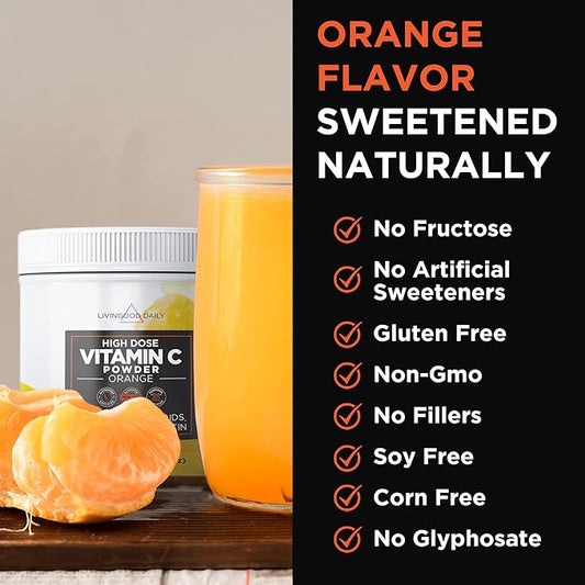 Livingood Daily High Dose Vitamin C 2,600mg Ascorbic 30 Servings