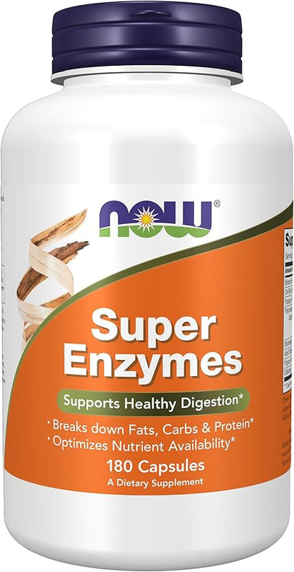 NOW Supplements, CoQ10 (Coenzyme Q10) 200 60 Veg Papain,180 Capsules