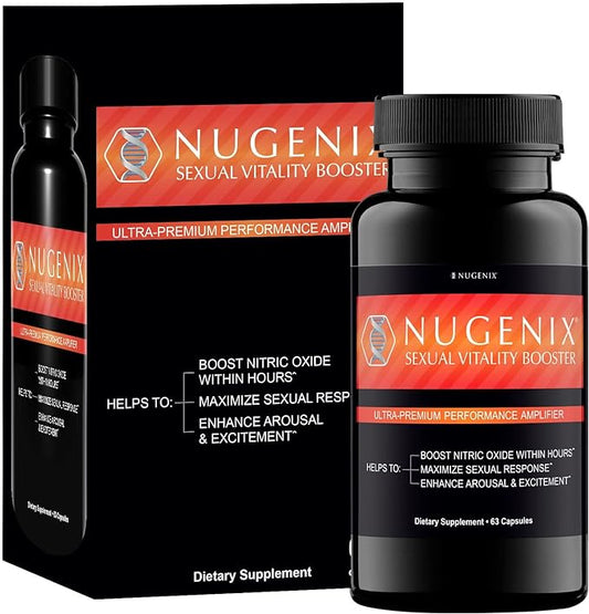 Nugenix Sexual Vitality Booster - Ultra Premium Performance Amplifier for Men - Nitric Oxide Supplement, 63 Capsules