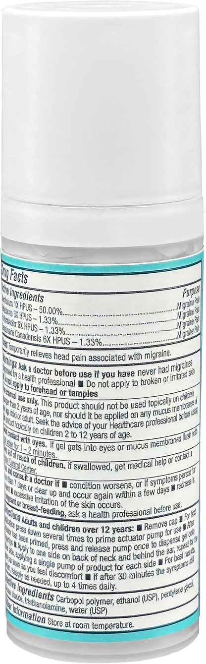 Stopain Migraine Pain Relief Gel Pump, 1.62oz (2 (2 Pack),