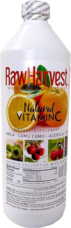 Natural Liquid Vitamin C with Rose 1 Pack 25 OZ