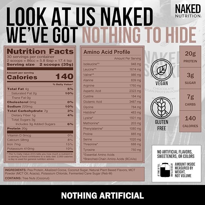 Naked Shake - Chocolate Protein Powder 30 Servings