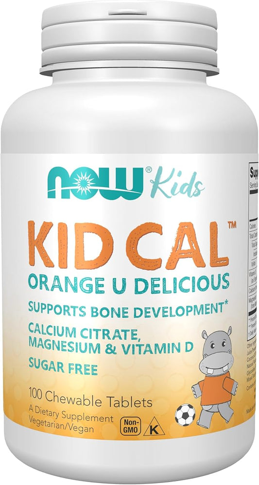 NOW Supplements, Kid Cal with Calcium 100 Chewables,