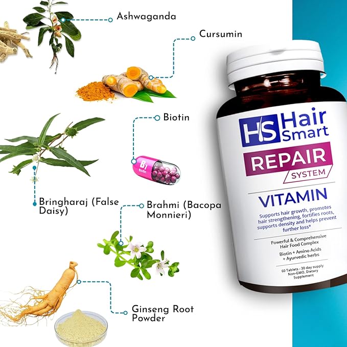 Multi-Vitamin for Hair Growth 100% Herbal 3 Pack 60 Tablets