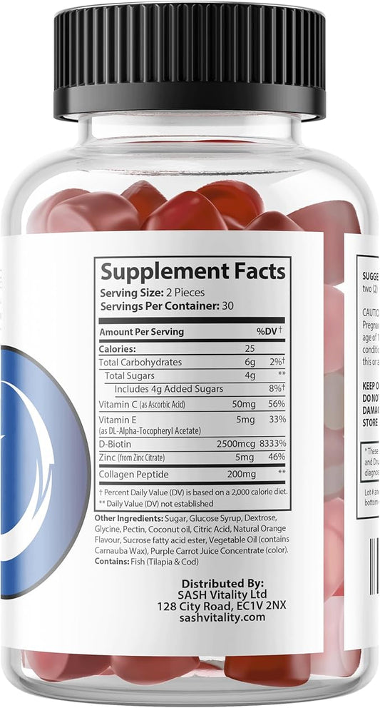 Collagen Gummies with Vitamin C & 60 Gummies 30 Day