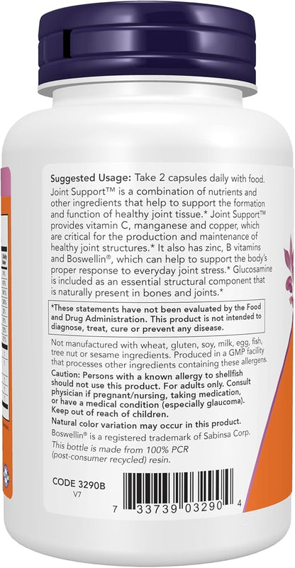 NOW Supplements, Joint Support™ with Glucosamine, 90 Capsules