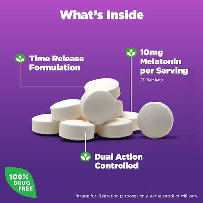 Natrol Advanced Sleep Melatonin 10mg, Dietary 100 Time-Release 100 Day