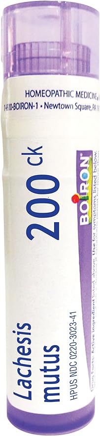 Boiron Lachesis Mutus 200ck Homeopathic Medicine 80 Count