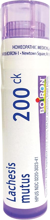 Boiron Lachesis Mutus 200ck Homeopathic Medicine 80 Count