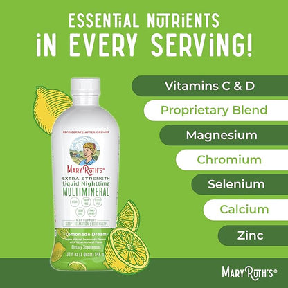 MaryRuth Organics Extra Strength Nighttime Liquid 4 Flavors 32 Servings
