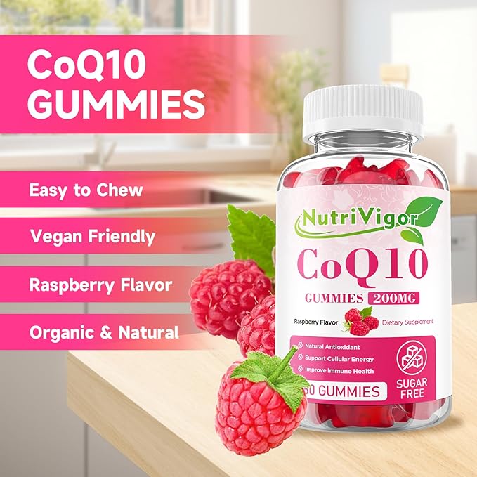 CoQ10 Gummies, Coenzyme Q10 Supplement 200mg, CoQ10 Supplement 120 Count