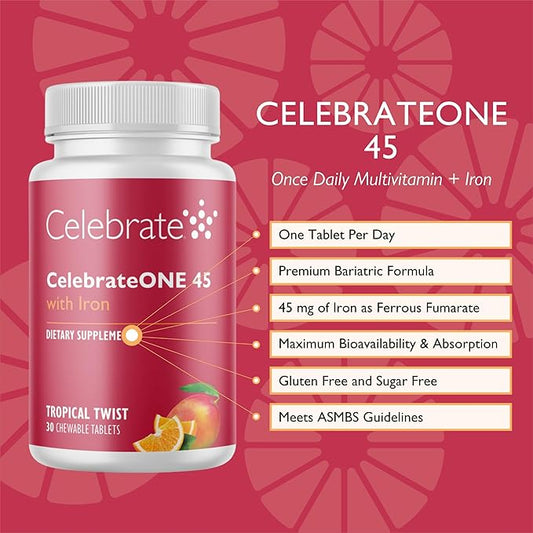 Celebrate Vitamins CelebrateONE 45 One A 45 mg 30 count