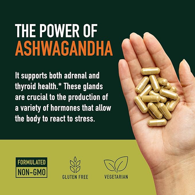 Ashwagandha Supplement 1300mg for Stress Resistance 120ct, 2-Month 2-Month Supply