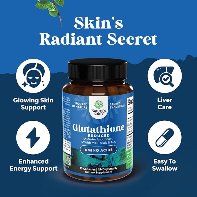 Reduced Glutathione Supplement with Glutamic Acid 500mg Per